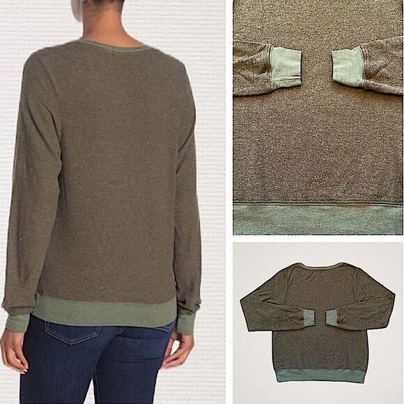WILDFOX Sweatshirt Baggy Jumper NEW Midnight Munchies Olive Small Oversized - Picture 12 of 16